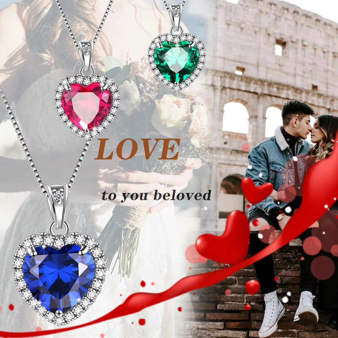 September Birthstone Necklace Women Blue Heart Sapphire 925 Sterling Silver Pendant Jewelry Mother'S Day Gift