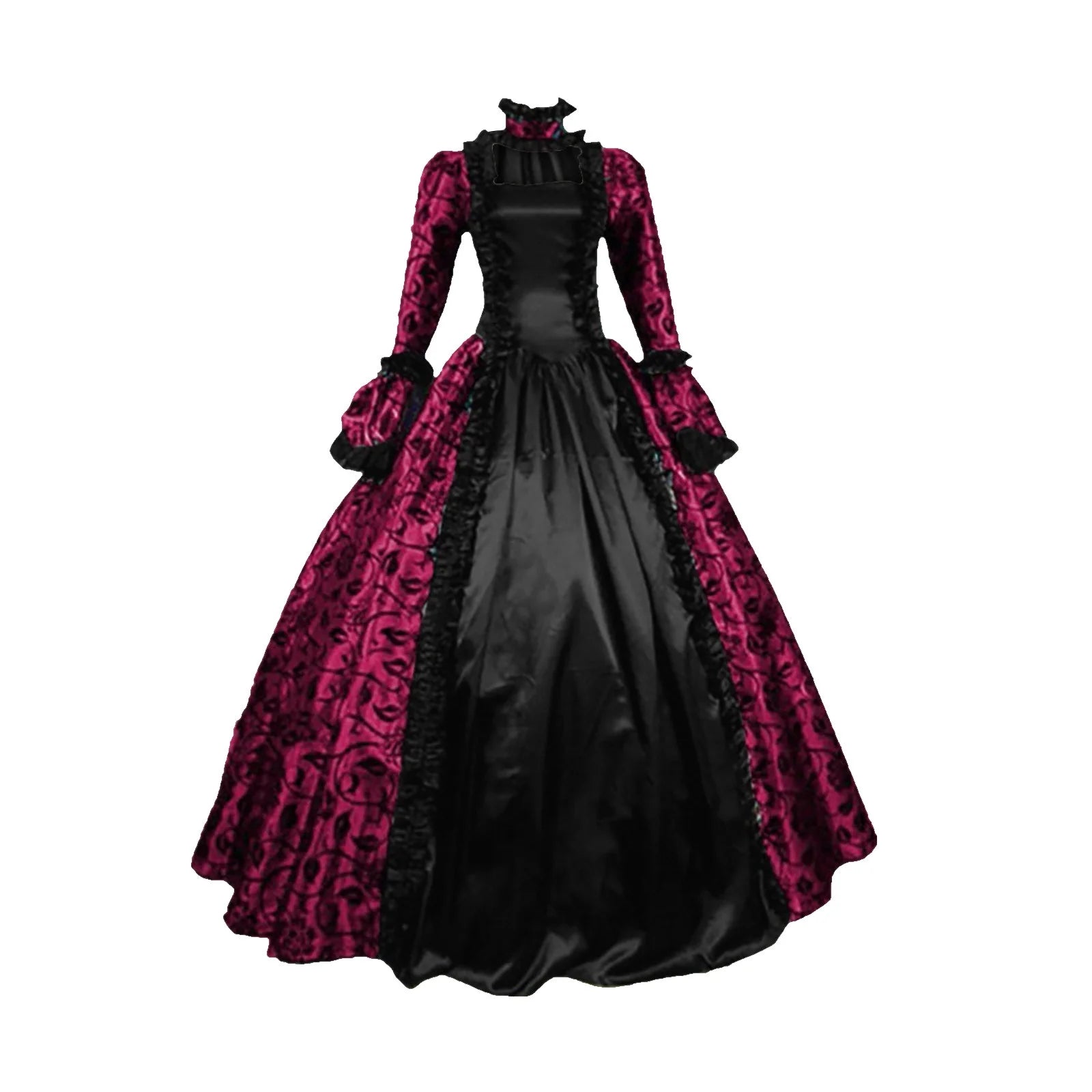 Fall Winter Dresses for Women, Retro Floral Printed Ball Gowns Dress Skirt Evening Party Dress Formal Evening Dress Fall Winter Gothic Retro Floral Print Ball Gowns Gowns Dress