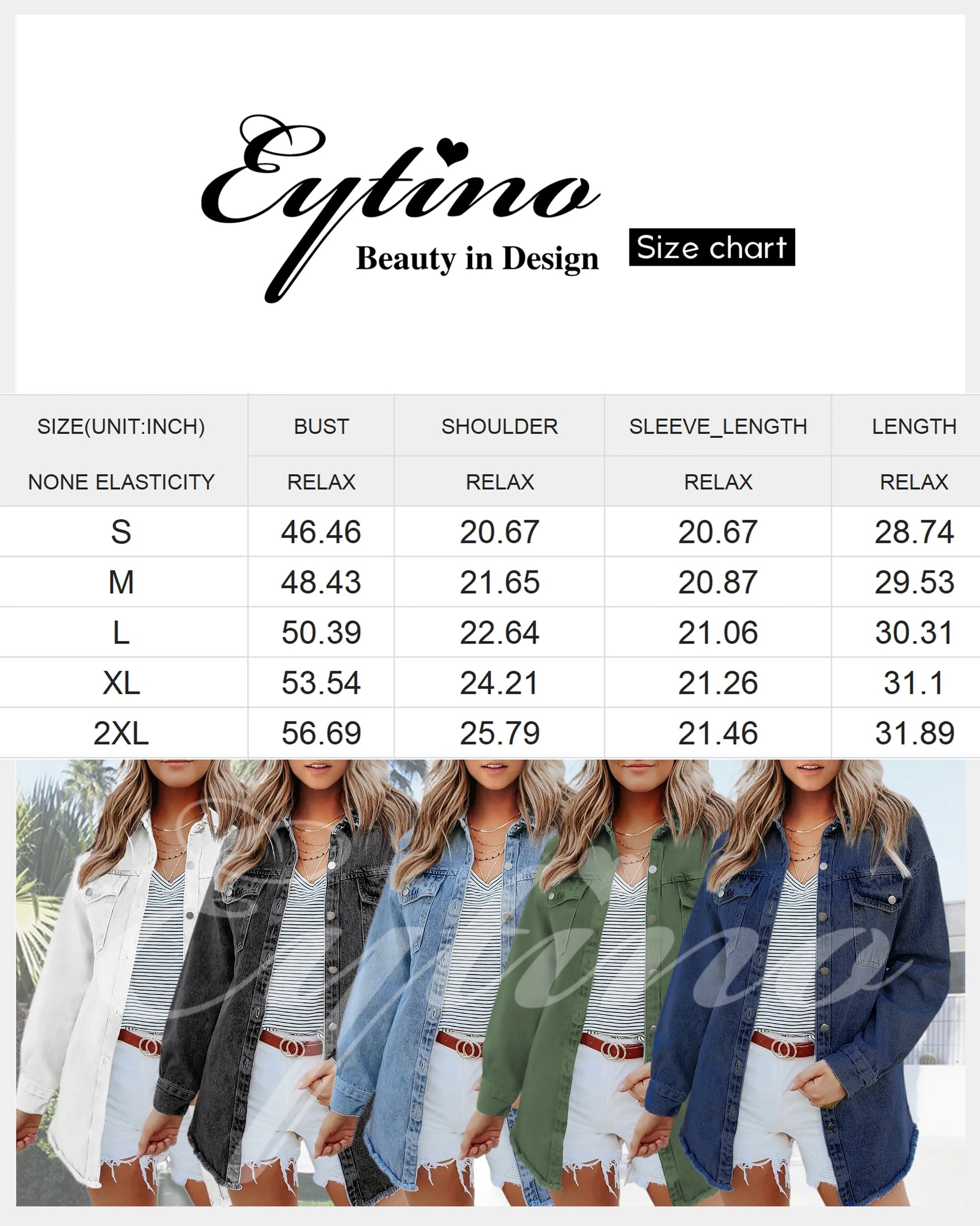 plus Size Women'S Denim Jean Jacket Long Sleeve Boyfriend Denim Jacket Coat Blue XL Female