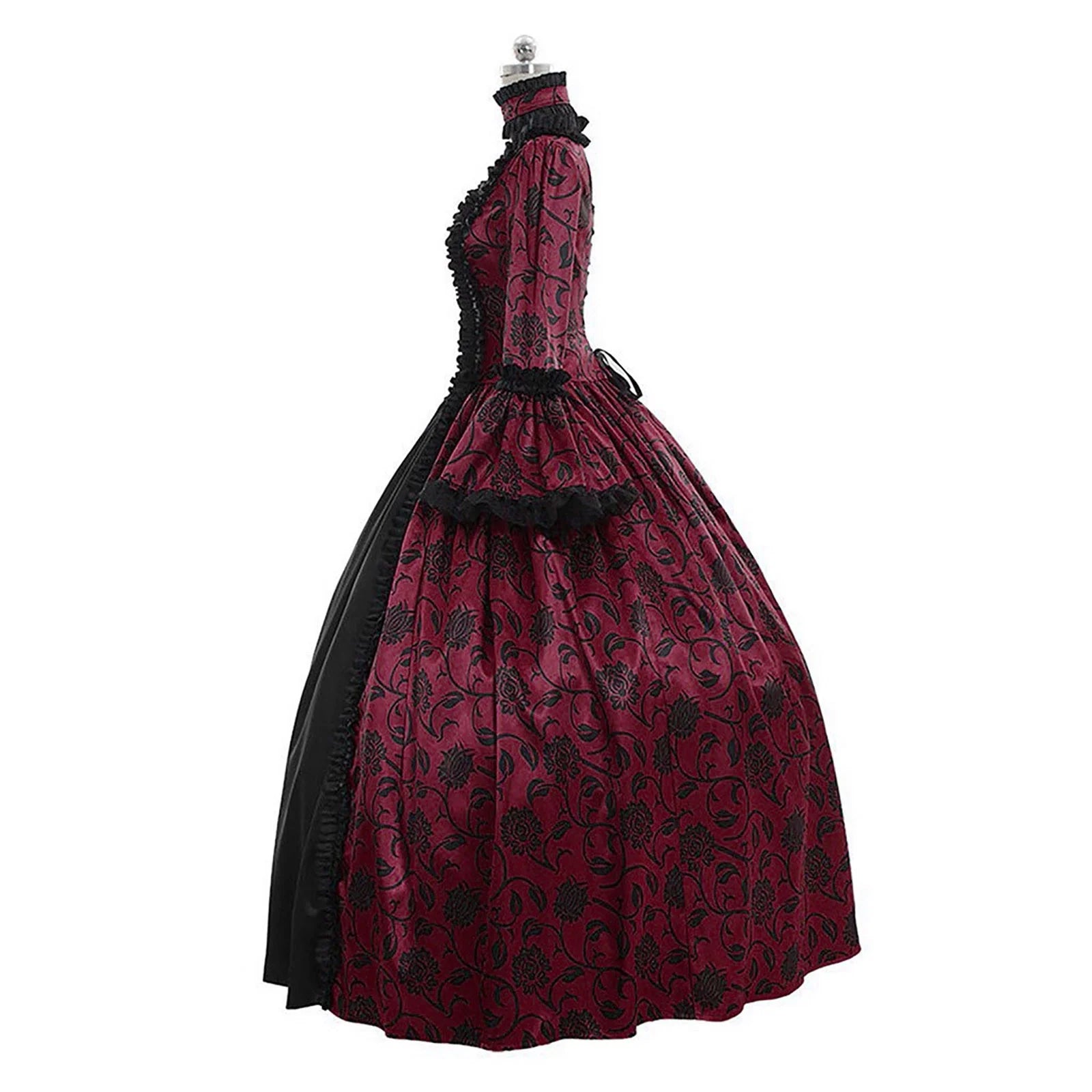 Fall Winter Dresses for Women, Retro Floral Printed Ball Gowns Dress Skirt Evening Party Dress Formal Evening Dress Fall Winter Gothic Retro Floral Print Ball Gowns Gowns Dress