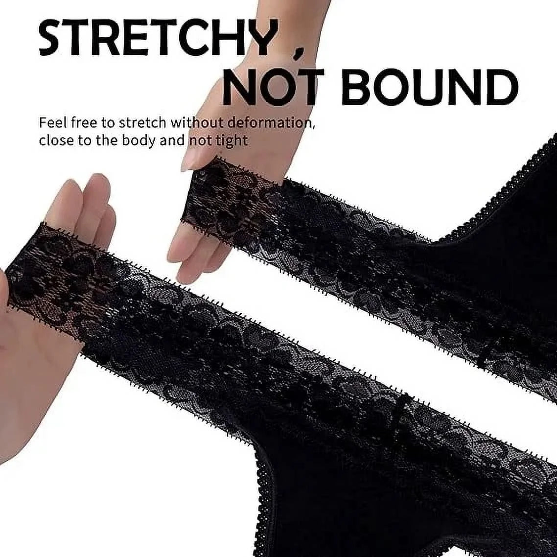 Sexy Lace Thongs for Women Thong Underwear Women Lace T-Back Panties Women Underwear Cotton Thongs Cheeky,8 Pack