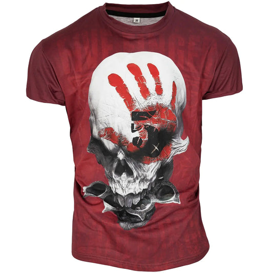 Oiefeen Skull Print Mens Short Sleeve T-Shirt (S 3-TSM00579GC) …